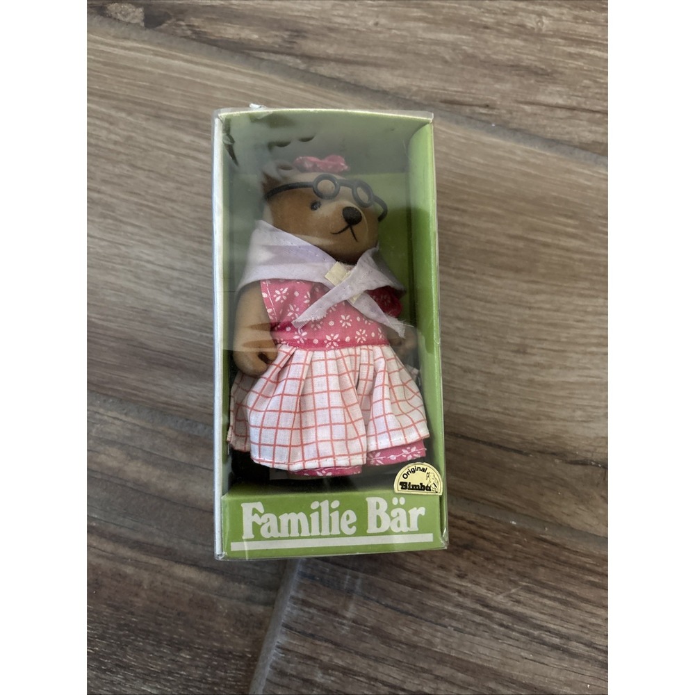 Rare Vintage 90'S Bear Family Mama Bear Soft‎ Vinyl Doll Figure Simba New